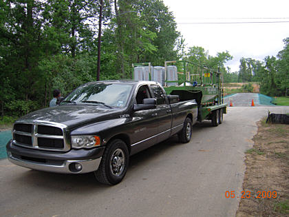  truck and hydroseeder 