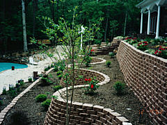  Erosion Control Project - Rock enclosed mulch bed 