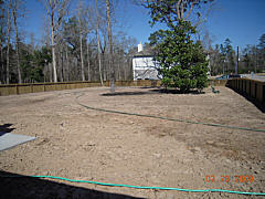  Residential yard prepared for Hydroseeding 